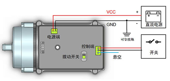 无刷微型真空泵F50V50远控型接口示意图